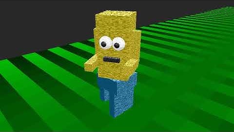 Weird walk one mesh object model - threejs examples