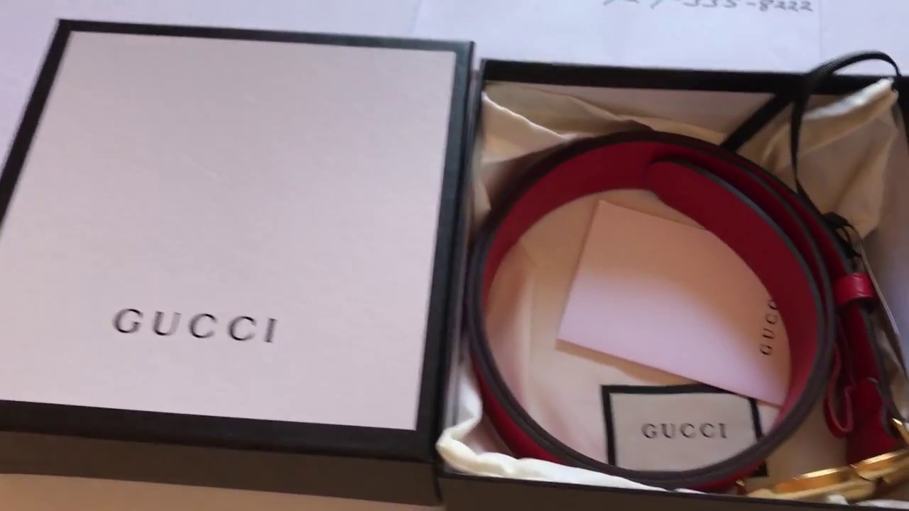 Gucci belt new design Unboxing Red GG - YouTube