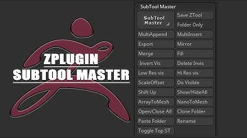 【ZBrush 2022】【memo】ZPLUGIN:subtool master
