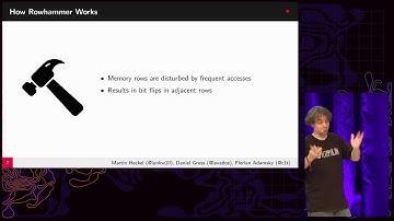 38C3 - Ten Years of Rowhammer: A Retrospect (and Path to the Future)