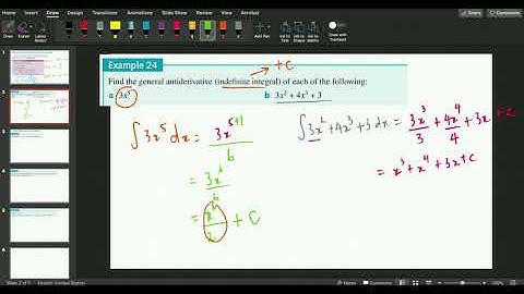 17E Antidifferentiation of polynomials