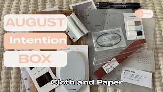 Cloth & Paper August Intention Unboxing Video 