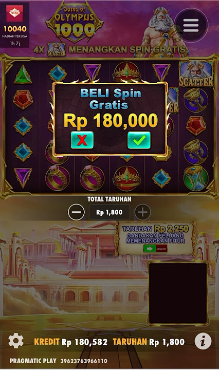 All IN GATES OF OLYMPUS 1000 BET 1800 Part1 #ROGTOTO #maxwin #pragmatic #gatesofolympus