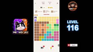 Meowdoku Level 116 walkthrough | full solution