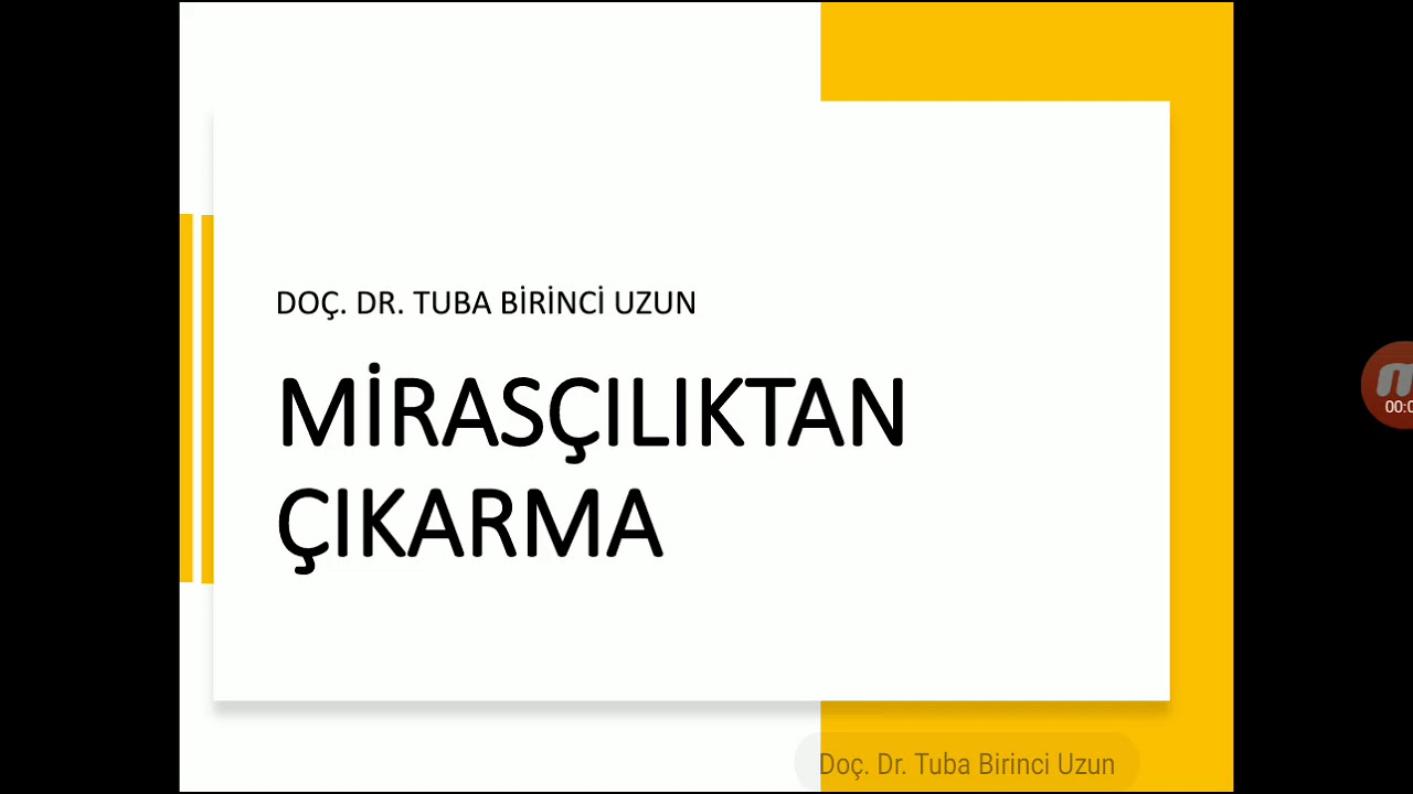 Miras Hukuku: 19. Mirasçılıktan Çıkarma