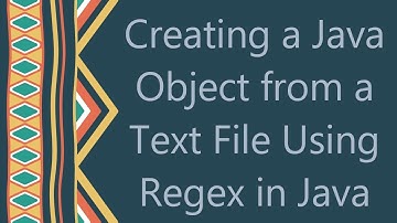Creating a Java Object from a Text File Using Regex in Java