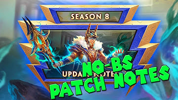 NO-BS SEASON 8 PATCH NOTES - New Conquest Map, New Items, & more - Smite