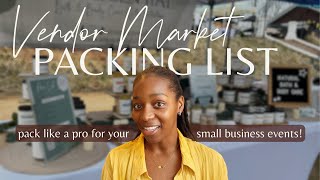 My FULL vendor market packing list: everything I bring for a successful small business popup