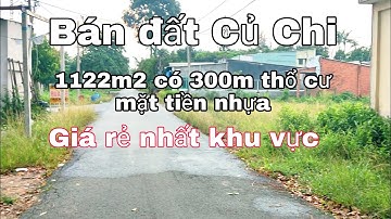 Nhà đất củ chi | giá rẻ | giới thiệu | Lô đất đẹp tuyệt vời 24x47 có 300m thổ cư mặt tiền nhựa