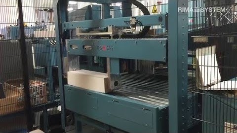 Log Stacking and palletizing of short run book sections behind book press with ZMR (Zero Make Ready)