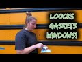 How to Install Window Whirl , Gaskets , and Locks * Skoolie Conversion * Gus The Struggle Bus