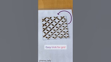 Easy trick grid mehndi design || Basic grid trick for beginners || #mehndi #gridmehndi #shortvideo
