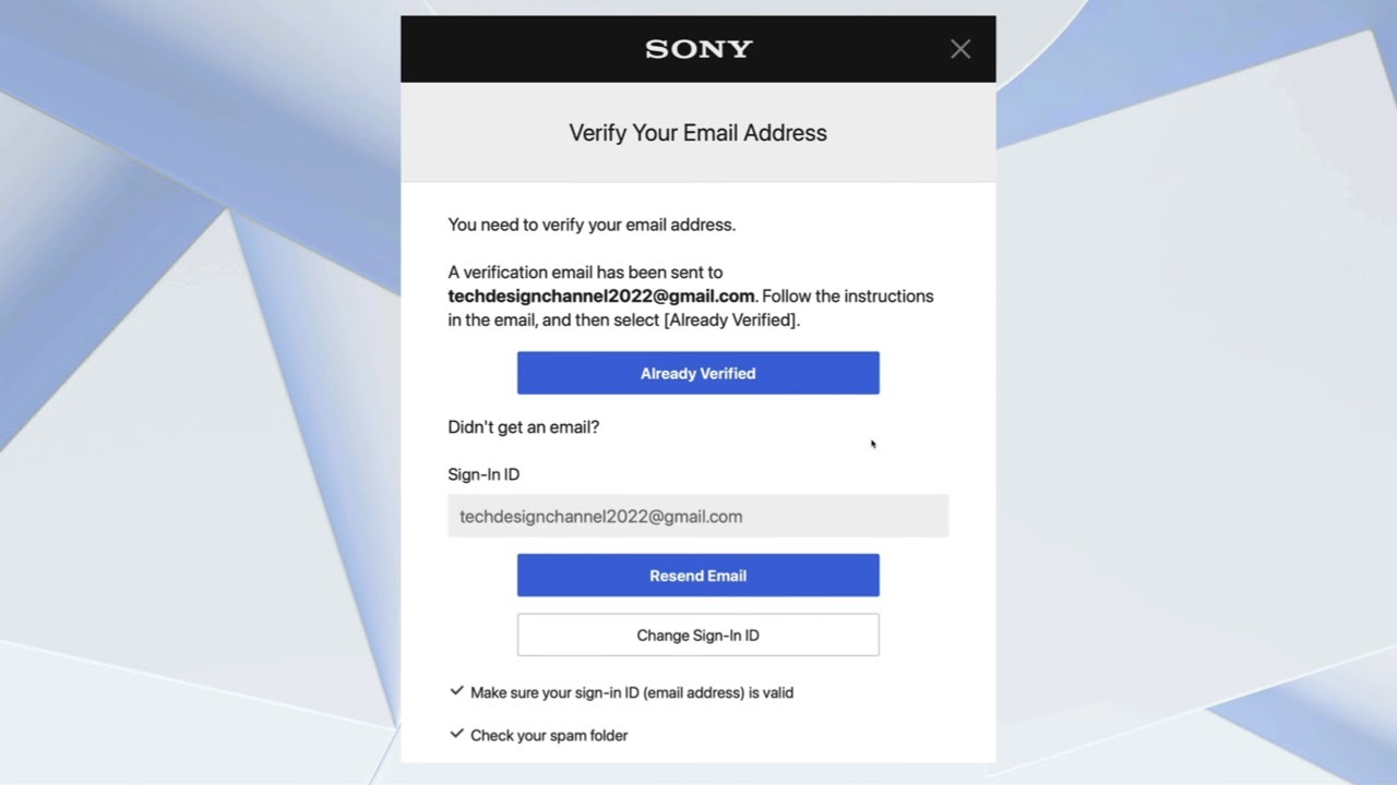 How to Verify PlayStation account when creating a new account 