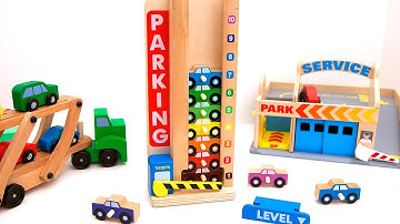 Learn How to Count to 10 with Stacking Cars Parking Garage!