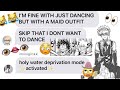 bakugo wears a maid cosplay 😳 | bnha texts | check description!