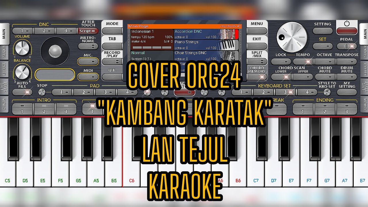KAMBANG KARATAK (KARAOKE) LAN TEJUL COVER ORG24