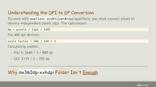 Handling Resource Qualifier Conflicts for Different Screen Widths at the Same DPI in Android
