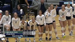 Penn state volleyball comes away with the 3-1 victory over michigan on
friday night.