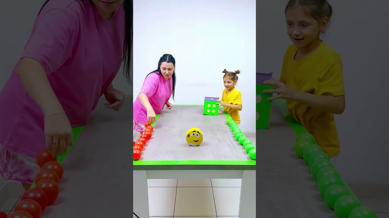 Who Wins color balls Challenge #shorts Eva Alisa Family Shorts