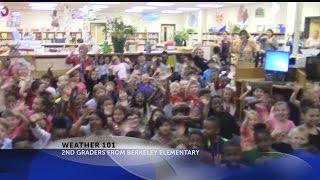 Rob Fowler visits the 2nd graders at Berkeley Elementary School for Weather 101