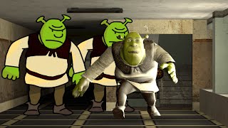 GMOD: Running away from 3 Shrek-Nextbots at School █ Garry's Mod █