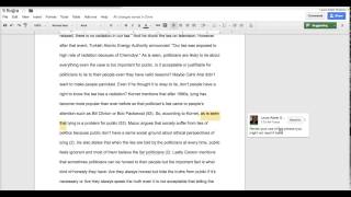 Google Docs for Comments and Suggestions