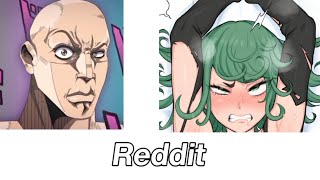 Video thumbnail of "Anime vs Reddit ( the rock reaction meme ) #90"