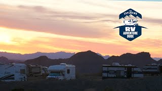 Why the hills overrun with RVs in Lake Havasu in February.