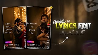 Instagram Trending couple lyrics video editing in CapCut | Instagram trending lyrics reels video ... screenshot 4