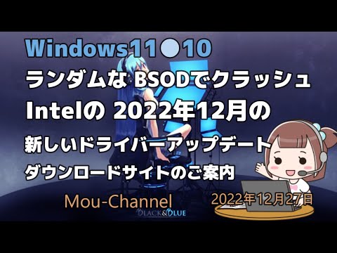 Windows11●10●ランダムな BSODでクラッシュ●Intelの 2022年12月の新しいドライバーアップデート