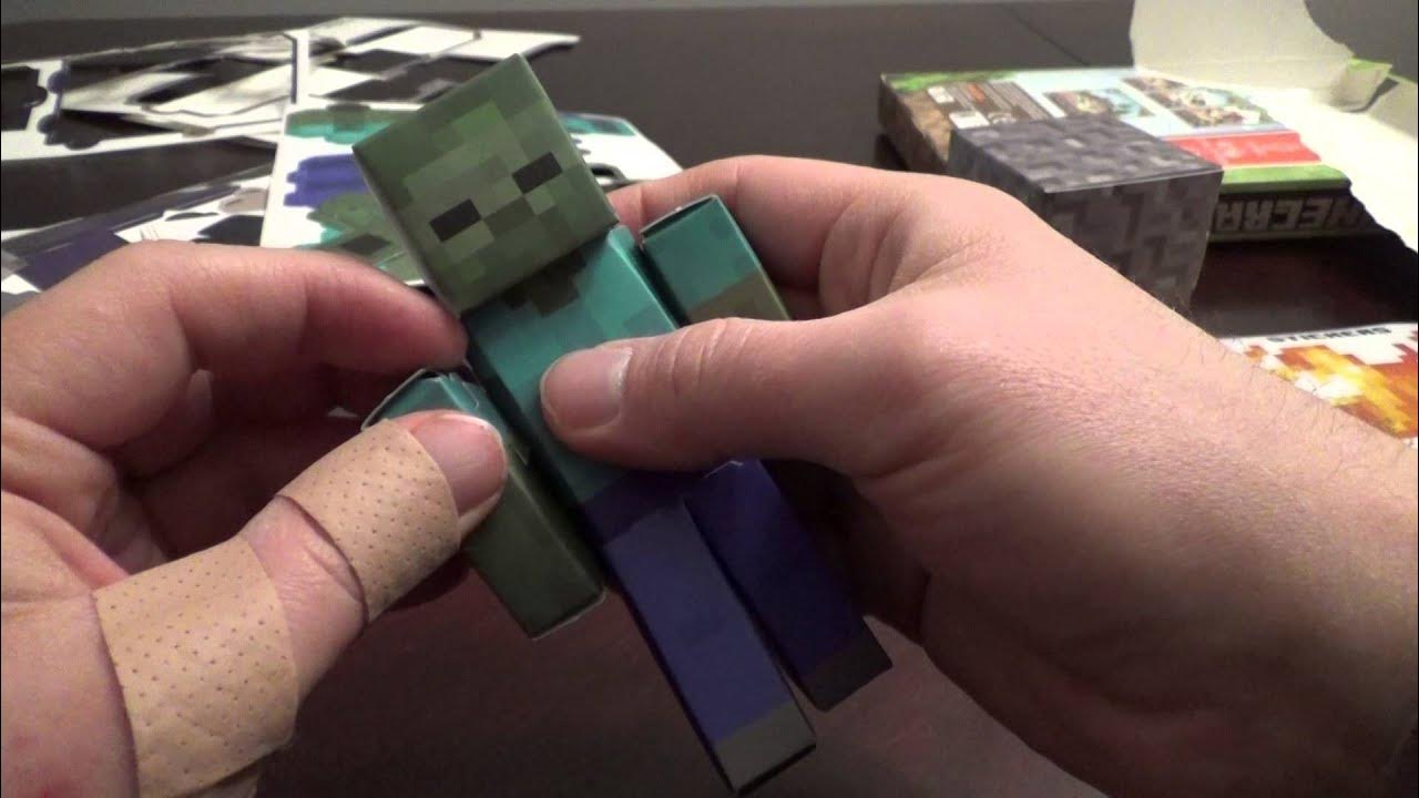 Minecraft Papercraft Overworld Hostile Mobs Unboxing 