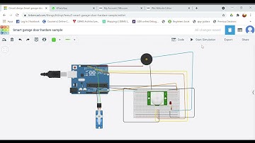 Circuit design Smart garage door hardare sample   Tinkercad   Google Chrome 2021 04 26 22 07 34