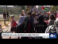 Protest outside of pomona colleges graduation ceremony