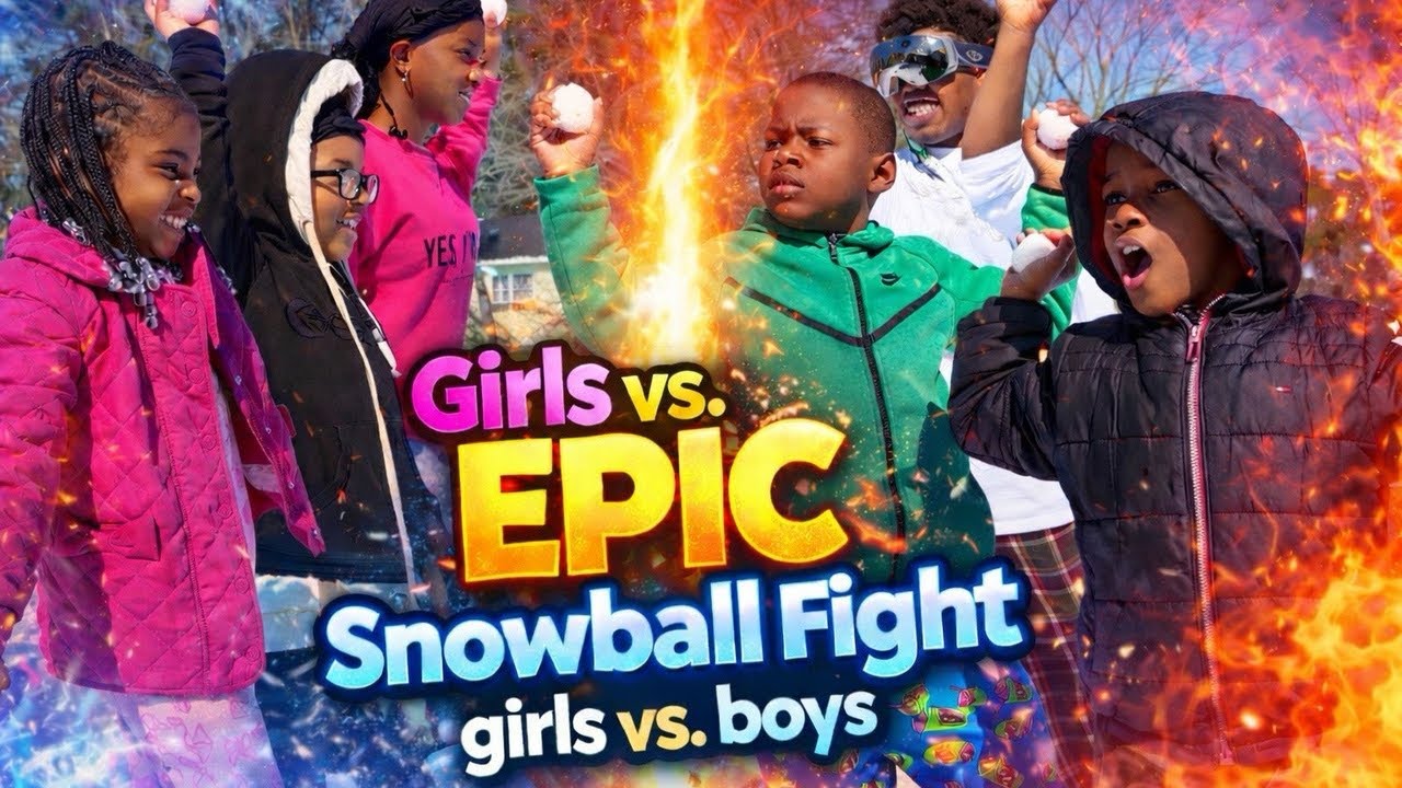 Epic snowball fight ❄️⛄️ Girls 💁‍♀️ vs Boys 💁‍♂️💥|LifeWithDejaNicloe