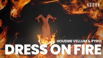 Houdini vellum on fire | Karma render  Vellum & Pyro| Scene