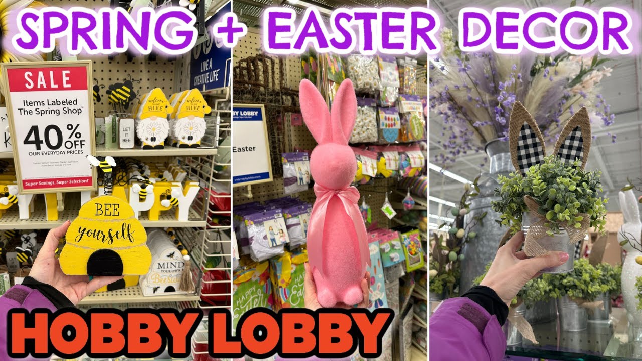 Hobby Lobby Shop With Me Spring 2024 Easter Decor Shopping Hobby Lobby Easter Decor Youtube