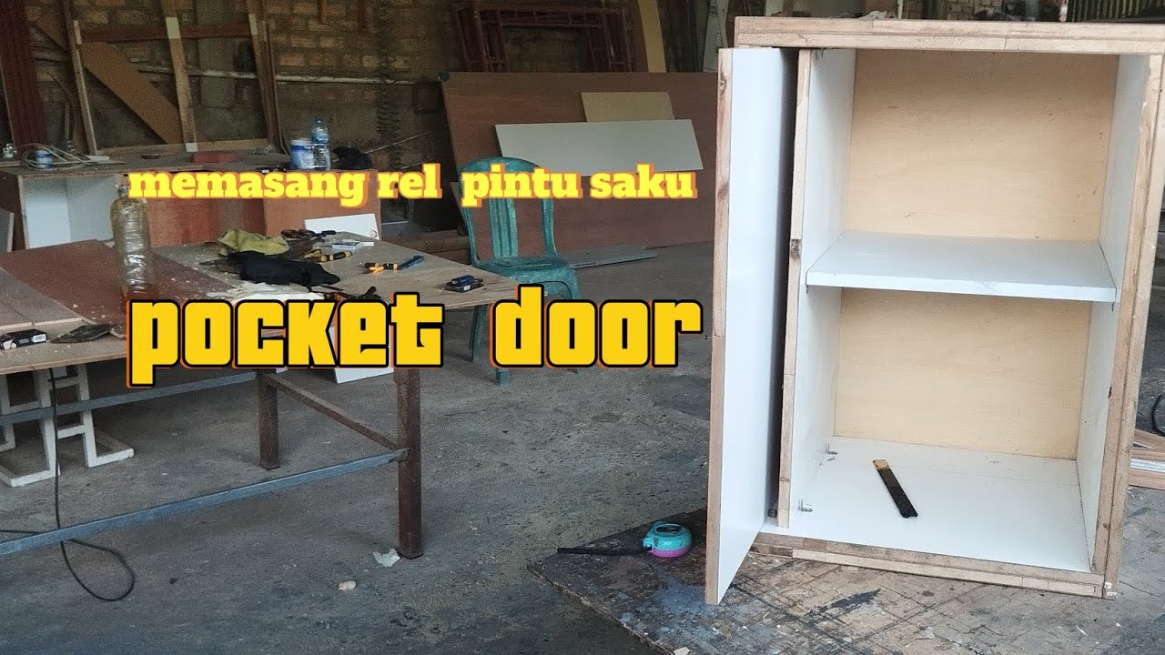 Cara memasang rel pintu saku