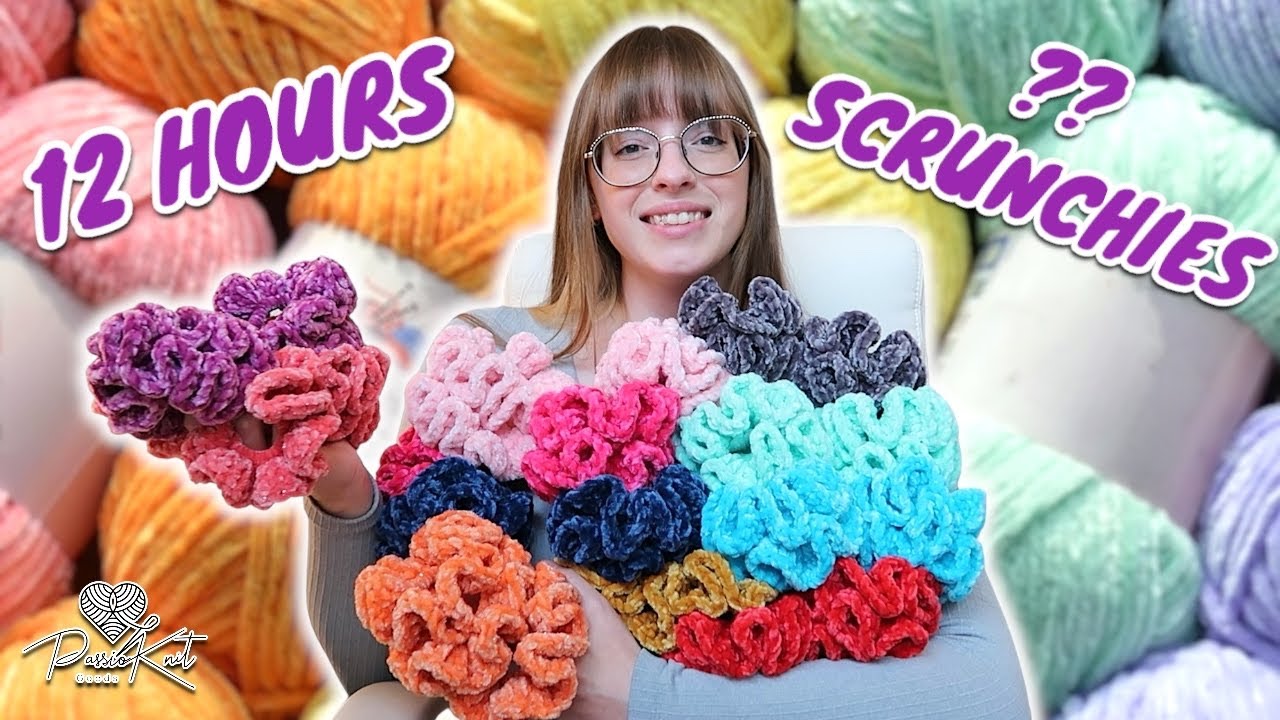 How Many Crochet Scrunchies in ONE day? | The Rematch Pt 2