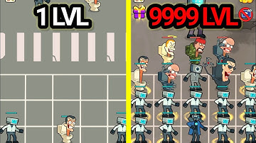 MAX LEVEL in Merge War Skibydy vs Kamera Game #gamingboytanjil