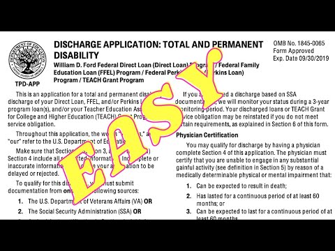 How to Apply For Student Loan Discharge Application Total And Permanent Disability (Easy Way)...