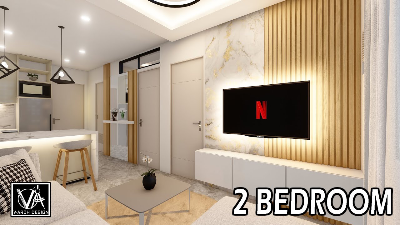 2 BEDROOM INTERIOR DESIGN 32 SQM CONDOMINIUM - YouTube