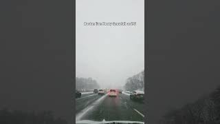 pov: Heavy Snowstorm now at I95 Boston | Silent Winter  Road ｜Quiet New England