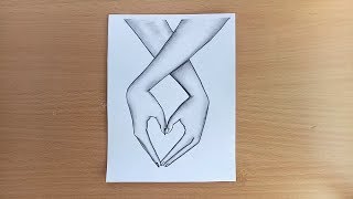 How to draw Lovely Hands with pencil sketch.