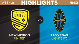 New Mexico United vs. Las Vegas Lights FC - Game Highlights