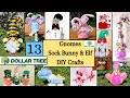 13 Easy Dollar Tree Gnome DIY High End Decor Crafts | No sew Sock Bunny Gnomes DIYs Dollar Tree