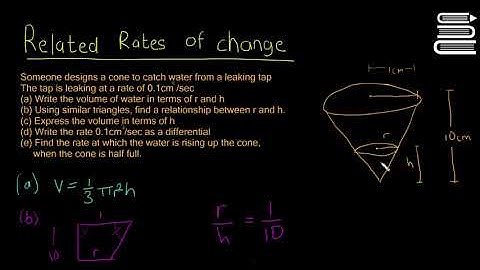 Leaving Cert Maths - Calculus 31 - Related Rates of Change 4