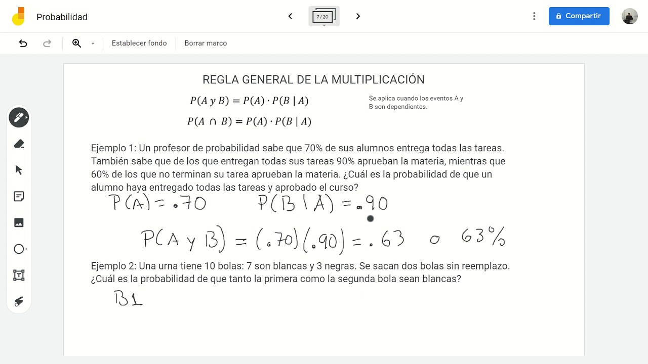 Probabilidad Regla general de la multiplicación - YouTube