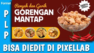 Bisa Diedit Desain / Design Banner Spanduk Gorengan (PixelLab format PLP)