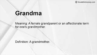 Grandma Meaning