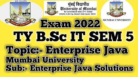 TYBSCIT  SEM-V ||Enterprise Java||Imp Questions|| Oct 2022 || #mumbaiuniversity2022#TYBSC